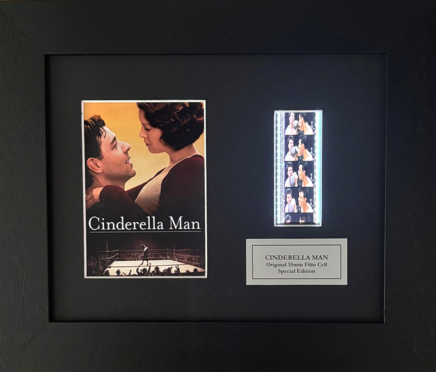 CINDERELLA MAN Original 35mm Film Cells set in Quality Wood Frame + COA