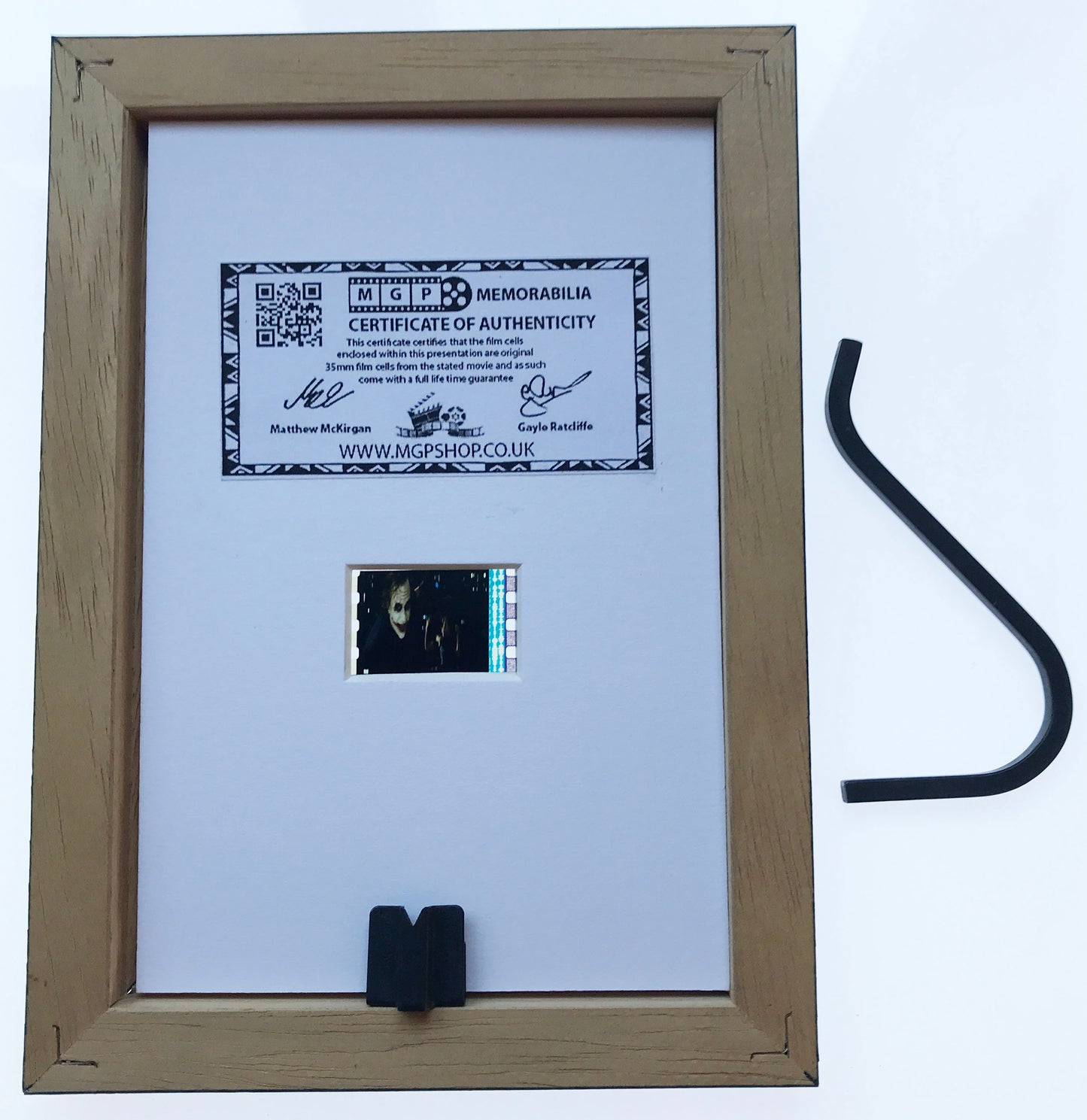 THE JOKER Dark Knight Original 35mm Film Cells set in Quality Wood Frame + COA