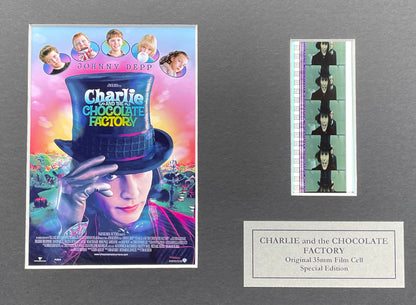 CHARLIE & The CHOCOLATE FACTORY Original 35mm Film Cells in Quality Wood Frame