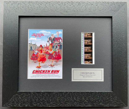 Chicken Run Original 35mm Film Cells set within Quality Wood Frame + COA