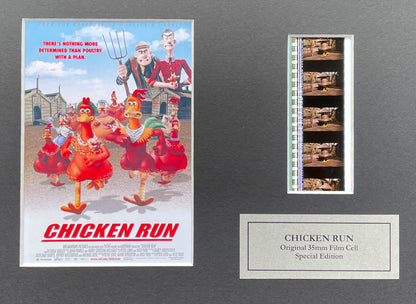 Chicken Run Original 35mm Film Cells set within Quality Wood Frame + COA