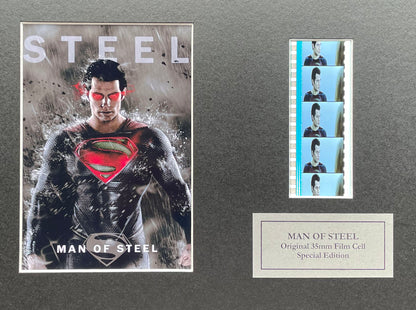MAN of STEEL (2013) Original 35mm Film Cells set in Quality Wood Frame + COA
