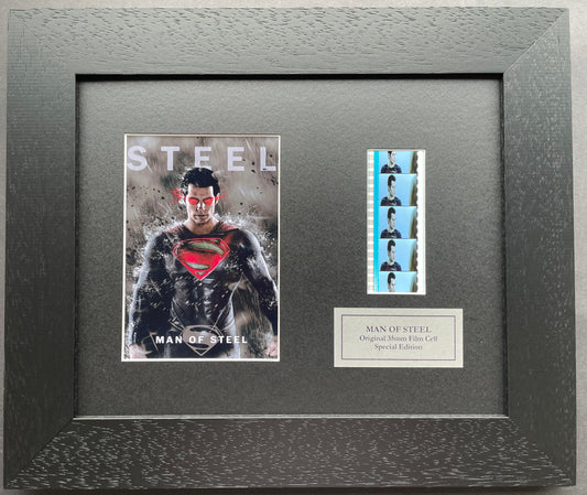 MAN of STEEL (2013) Original 35mm Film Cells set in Quality Wood Frame + COA