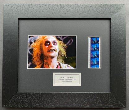 BEETLEJUICE Original 35mm Film Cells set in Quality Wood Frame + COA