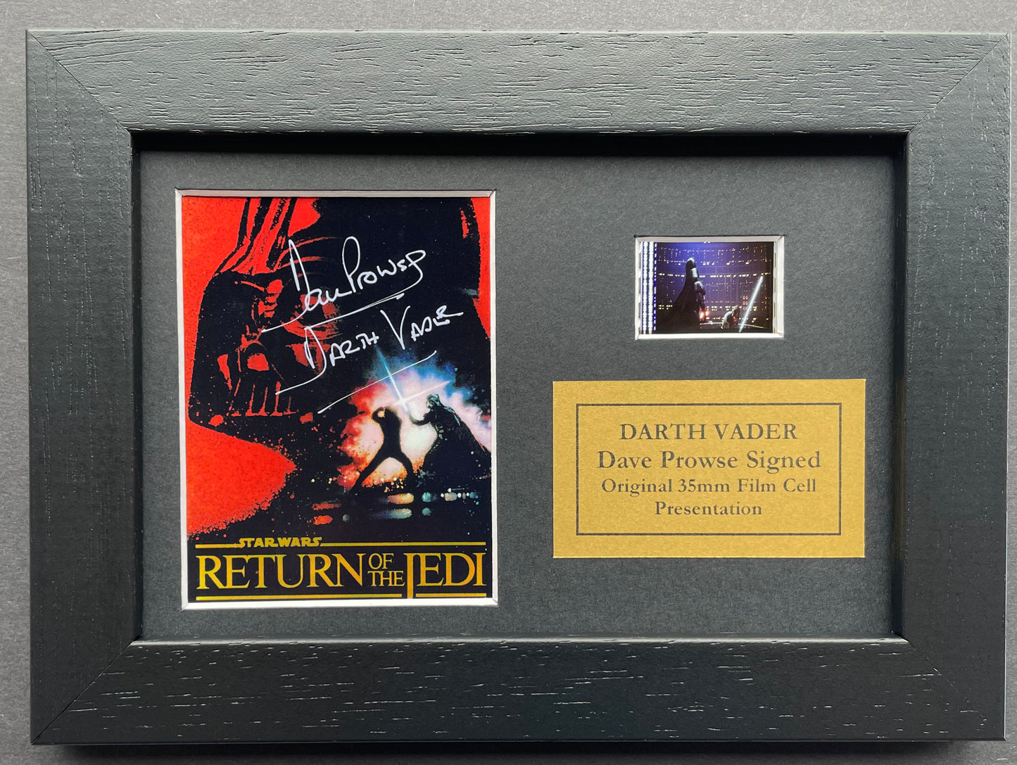 Darth Vader STAR WARS Original 35mm Film Cells set in Quality Wood Frame + COA