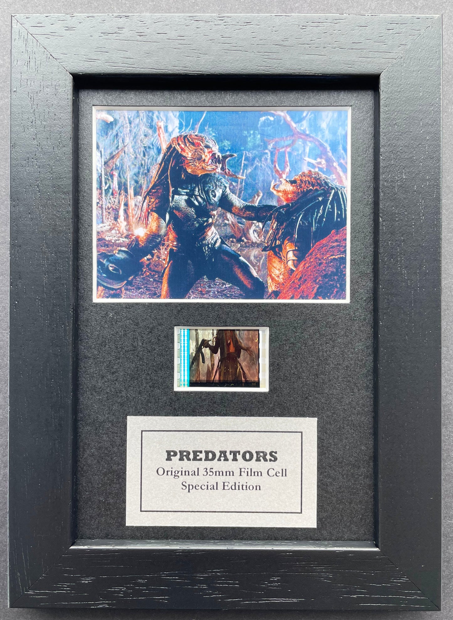 PREDATORS Original Mini 35mm Film Cells set within Quality Wood Frame + COA