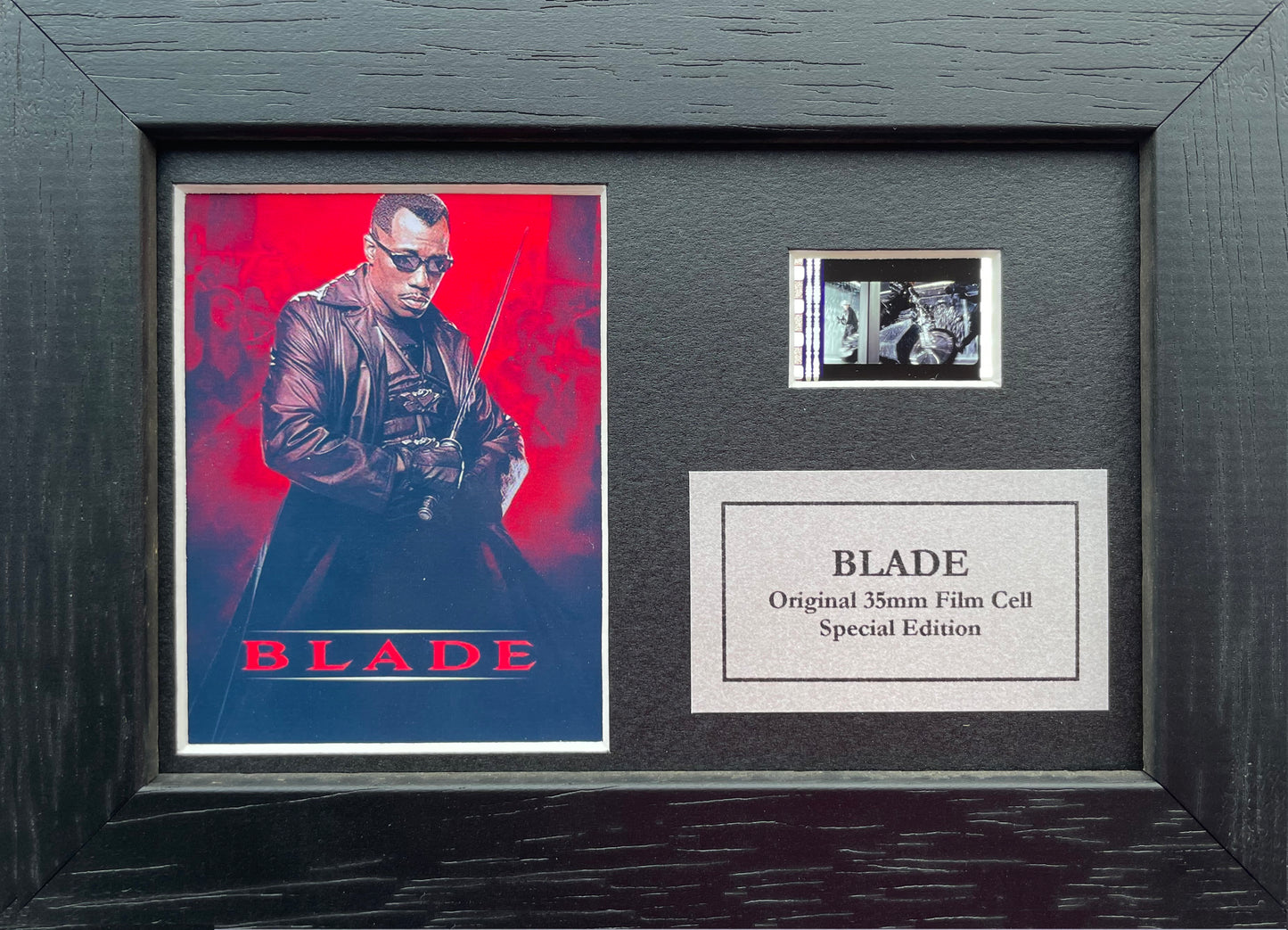 BLADE Original Mini 35mm Film Cells set within Quality Wood Frame + COA