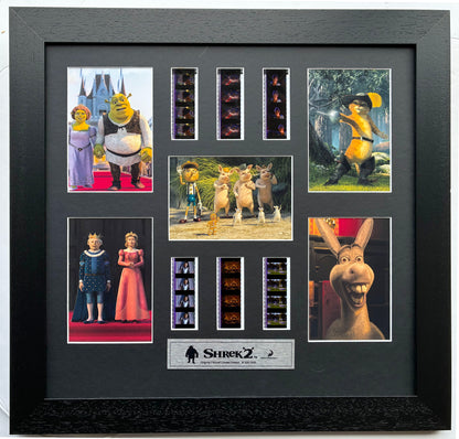 SHREK 2 Original Rare 35mm film cells set in Quality Wood Frame 50cm x 48cm