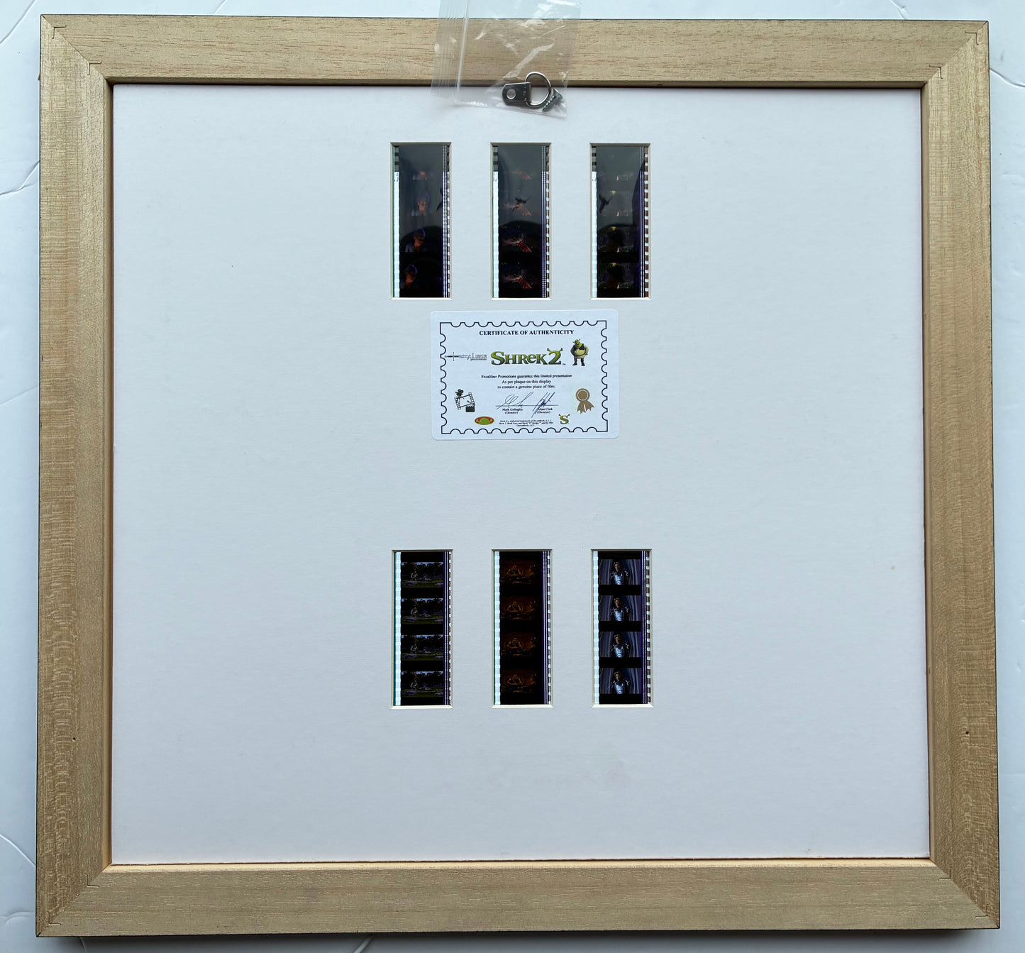 SHREK 2 Original Rare 35mm film cells set in Quality Wood Frame 50cm x 48cm