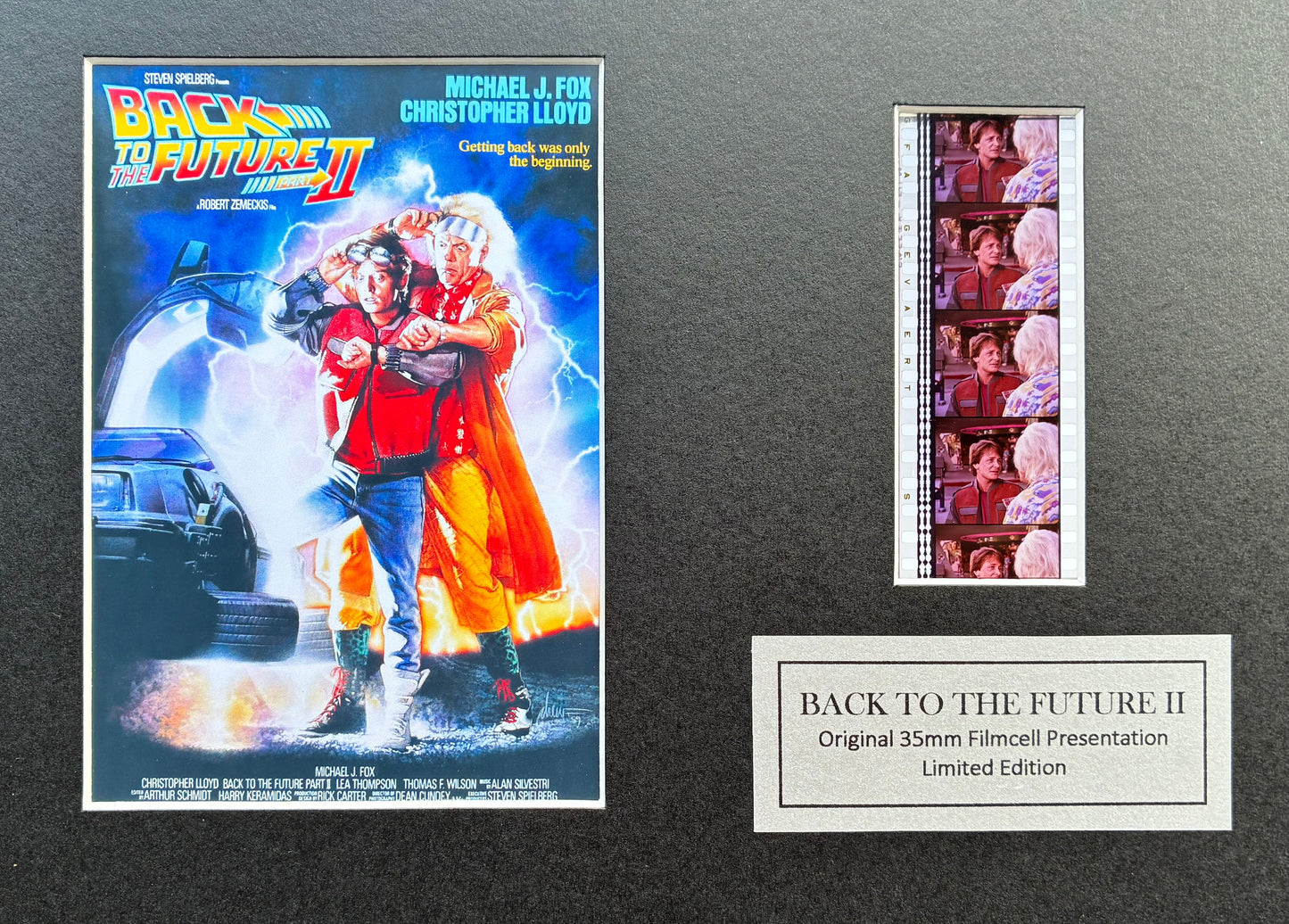 BACK To The FUTURE II Original 35mm Film Cells set in Quality Wood Frame + COA