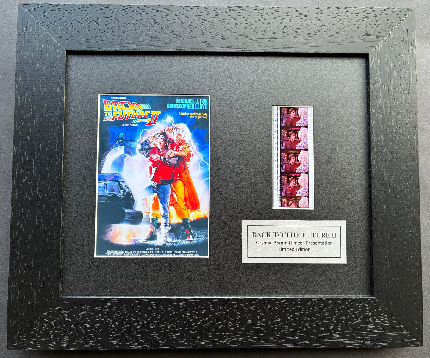 BACK To The FUTURE II Original 35mm Film Cells set in Quality Wood Frame + COA