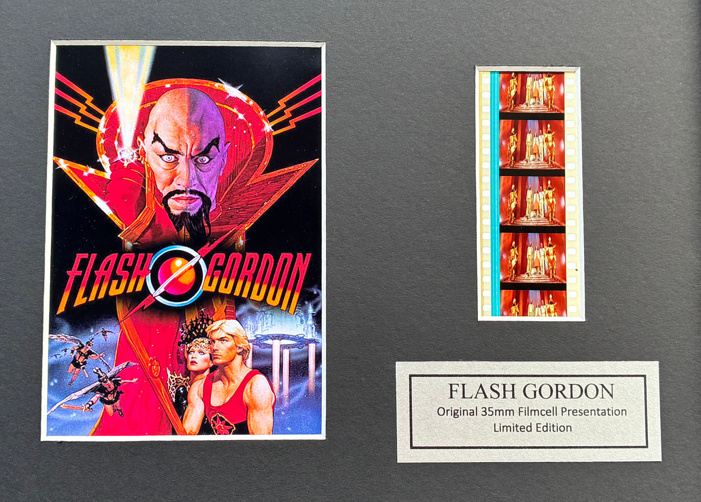 FLASH GORDON 1980 Original 35mm Film Cells set within Quality Wood Frame + COA