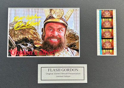 FLASH GORDON Signed Repro Original 35mm Film Cells in Quality Wood Frame + COA