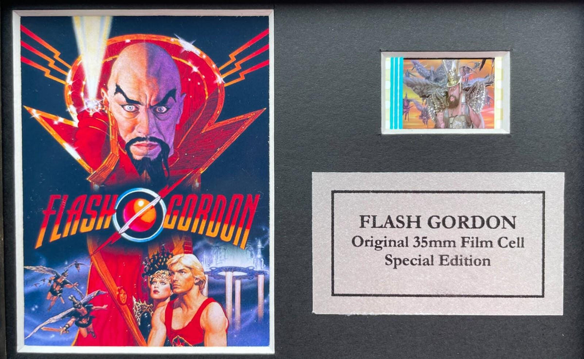 FLASH GORDON Original Mini 35mm Film Cells set within Quality Wood Frame + COA
