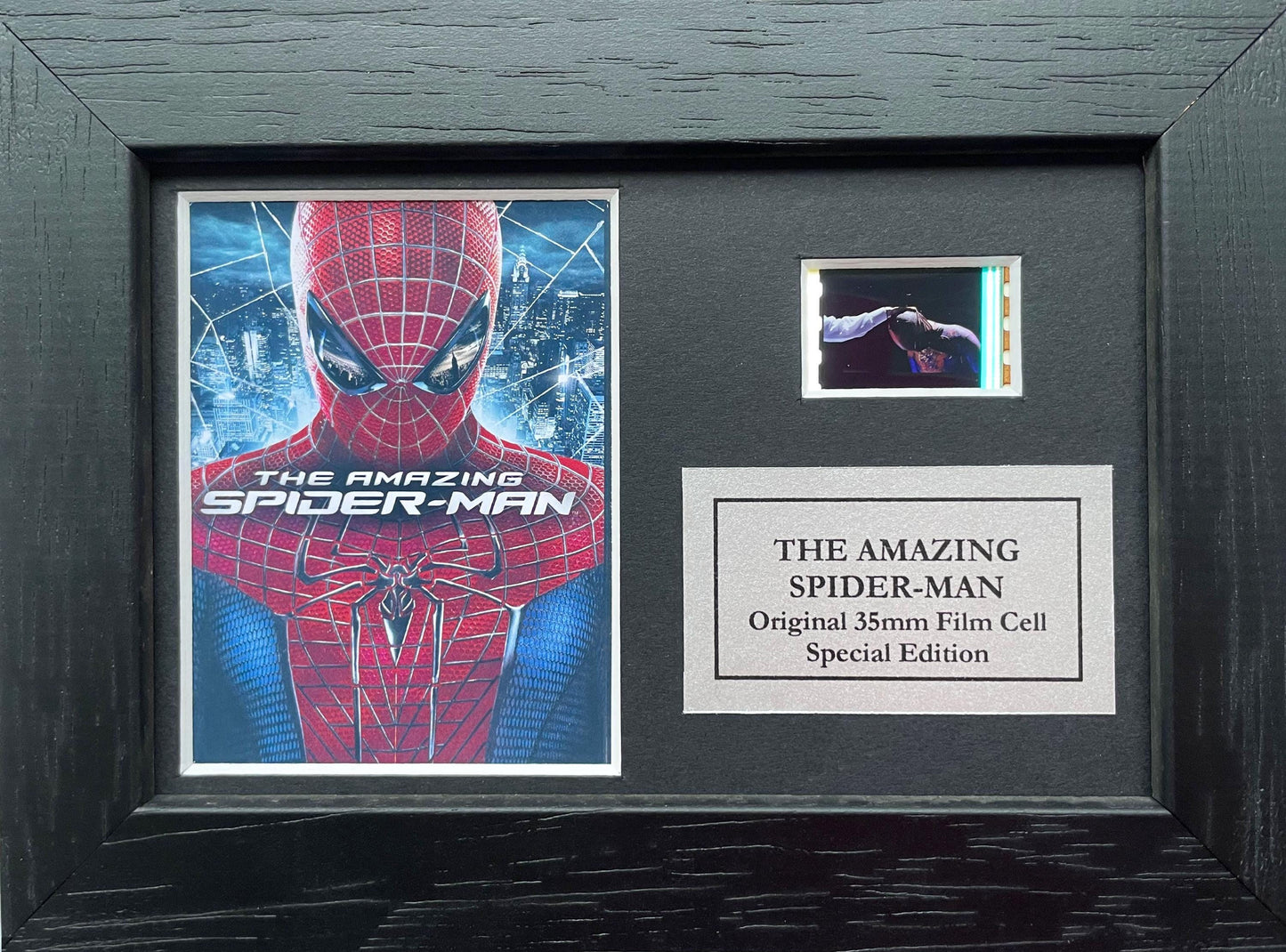 The AMAZING SPIDER-MAN Original Mini 35mm Film Cell set within Quality Wood Frame