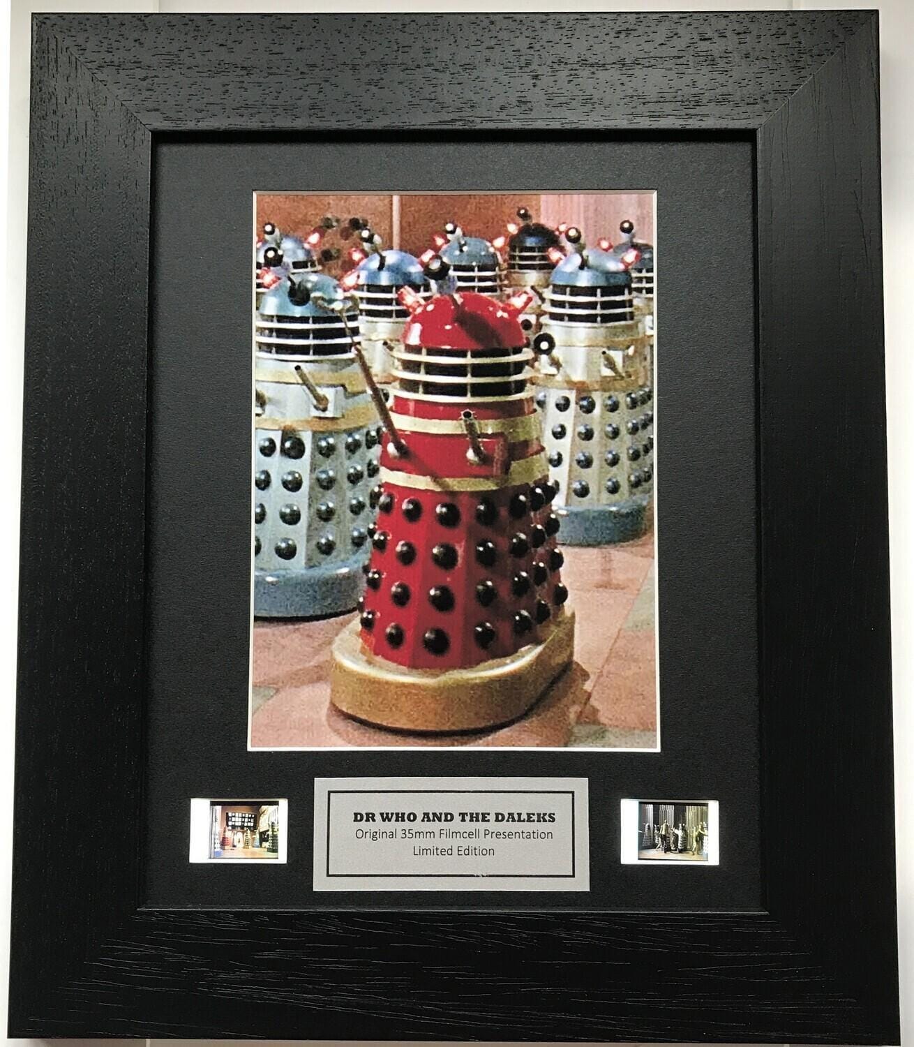 Dr Who & The Daleks Original 35mm Film Cells set within Quality Wood Frame + COA