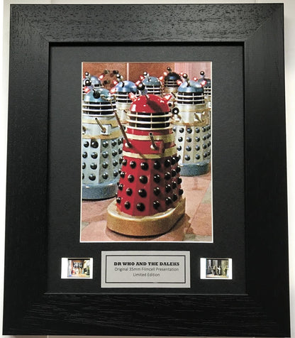 Dr Who & The Daleks Original 35mm Film Cells set within Quality Wood Frame + COA