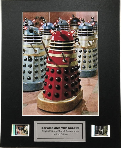 Dr Who & The Daleks Original 35mm Film Cells set within Quality Wood Frame + COA