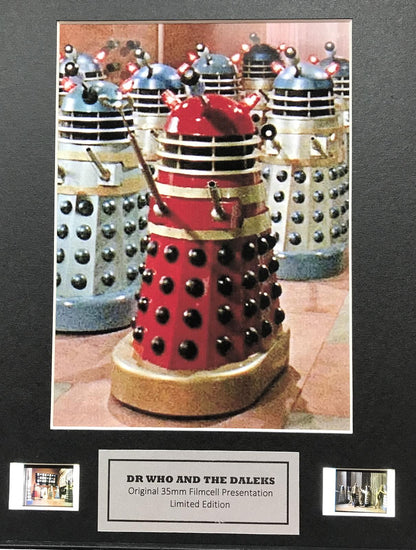 Dr Who & The Daleks Original 35mm Film Cells set within Quality Wood Frame + COA
