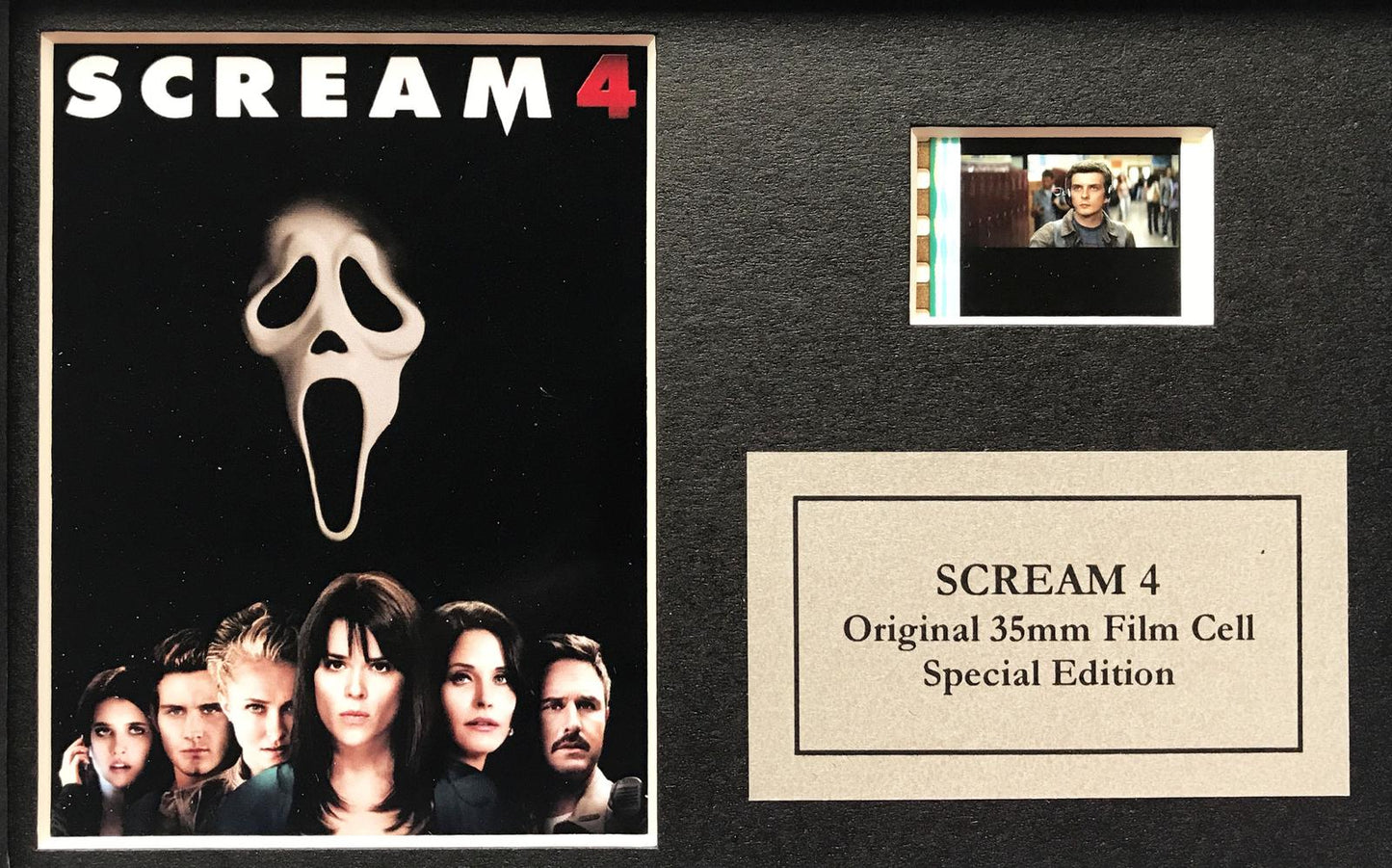 SCREAM 4 Original Mini 35mm Film Cells set within Quality Wood Frame + COA