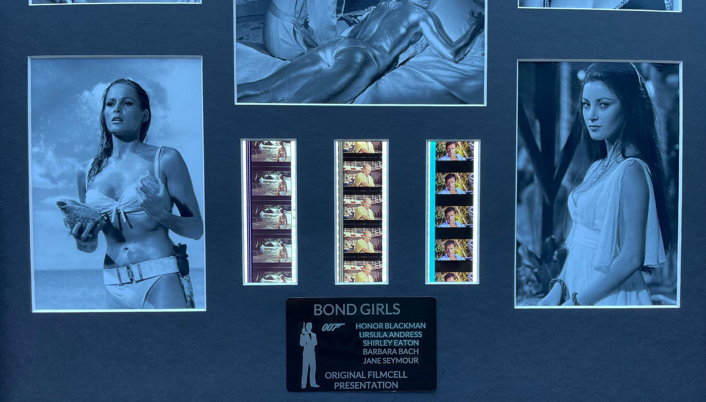 BOND LADIES Original 35mm Film Cells in Quality Wood Frame Ltd. Edition of 50