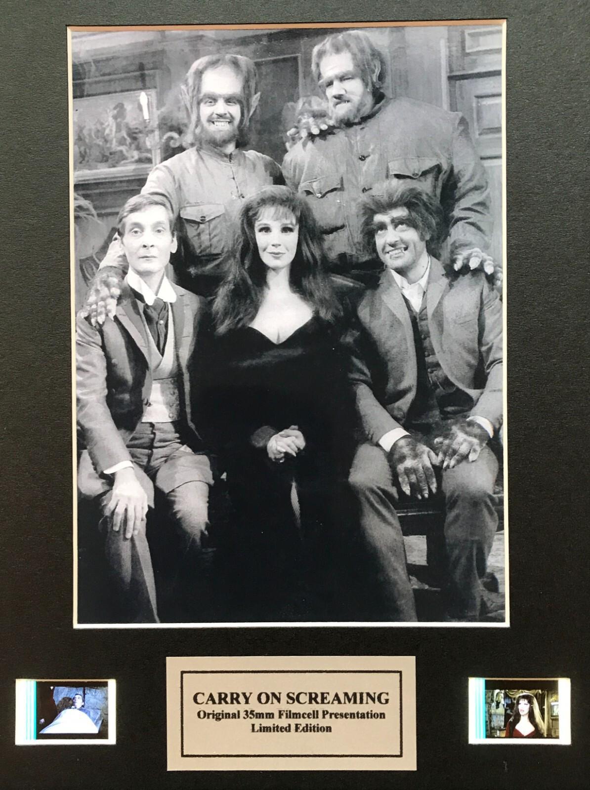 CARRY on SCREAMING Original 35mm Film Cells set within Quality Wood Frame + COA
