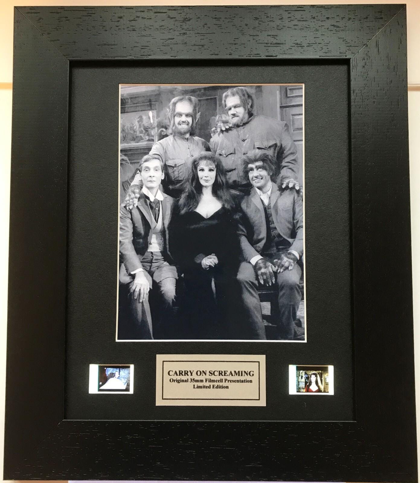 CARRY on SCREAMING Original 35mm Film Cells set within Quality Wood Frame + COA