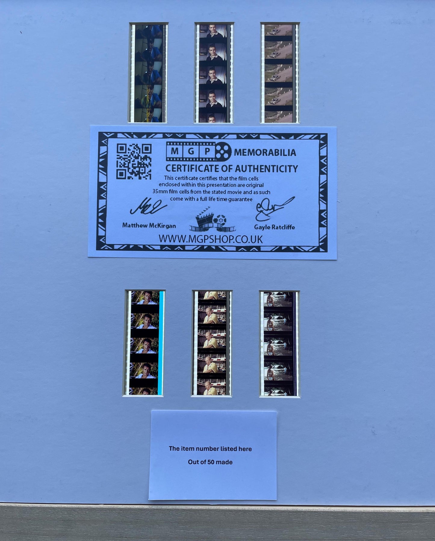BOND LADIES Original 35mm Film Cells in Quality Wood Frame Ltd. Edition of 50