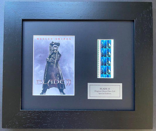 BLADE Wesley Snipes Original 35mm Film Cells set within Quality Wood Frame + COA