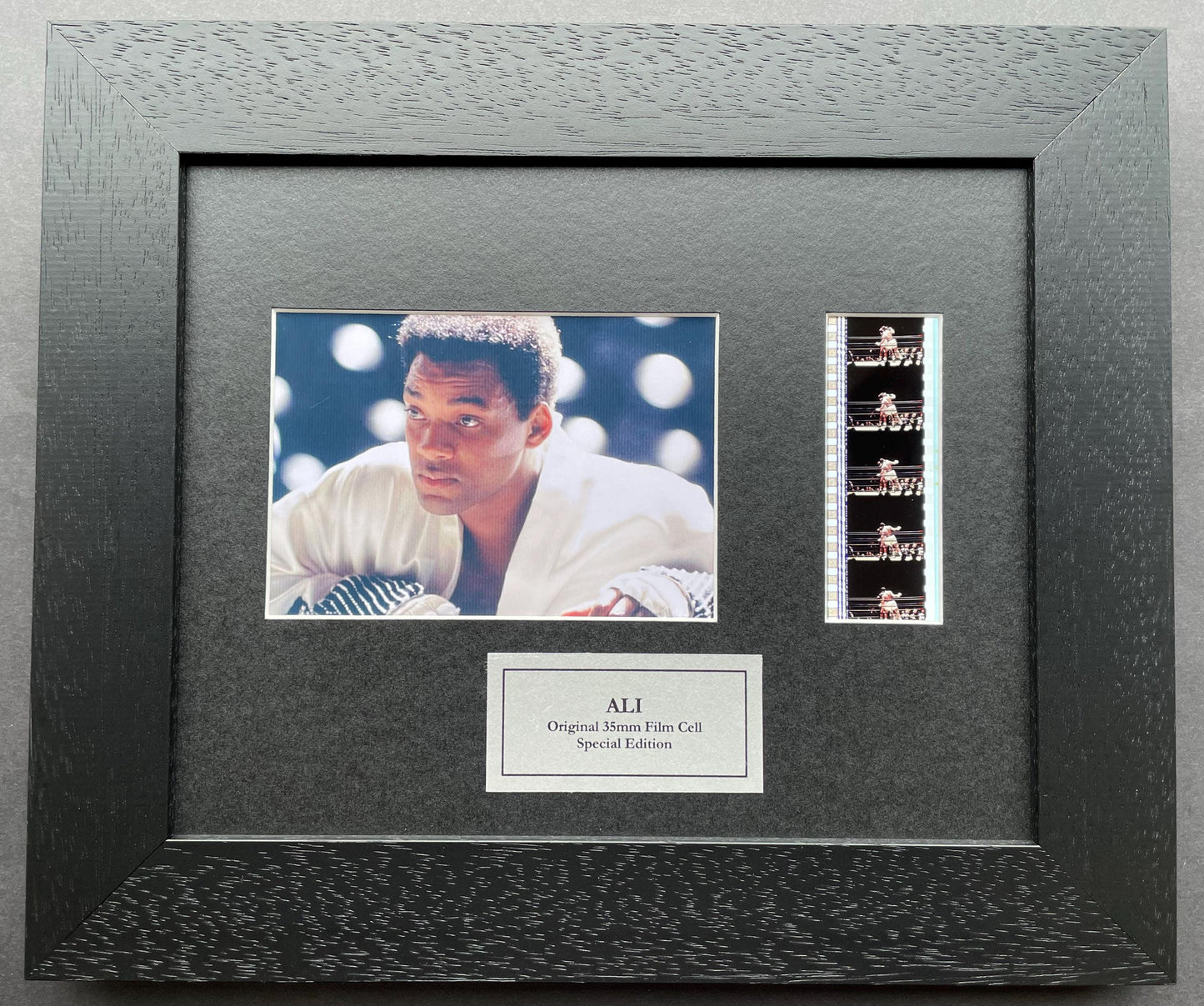 ALI (WILL SMITH) Original 35mm Film Cells set within Quality Wood Frame + Coa