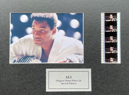 ALI (WILL SMITH) Original 35mm Film Cells set within Quality Wood Frame + Coa
