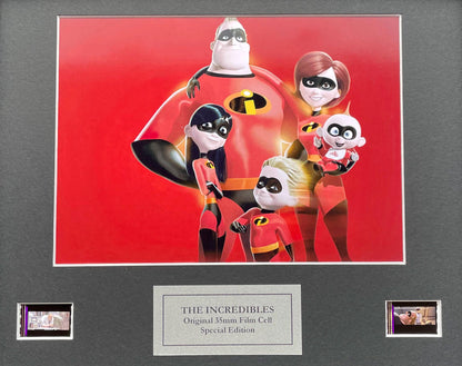 THE INCREDIBLES Original 35mm Film Cells set within Quality Wood Frame + COA