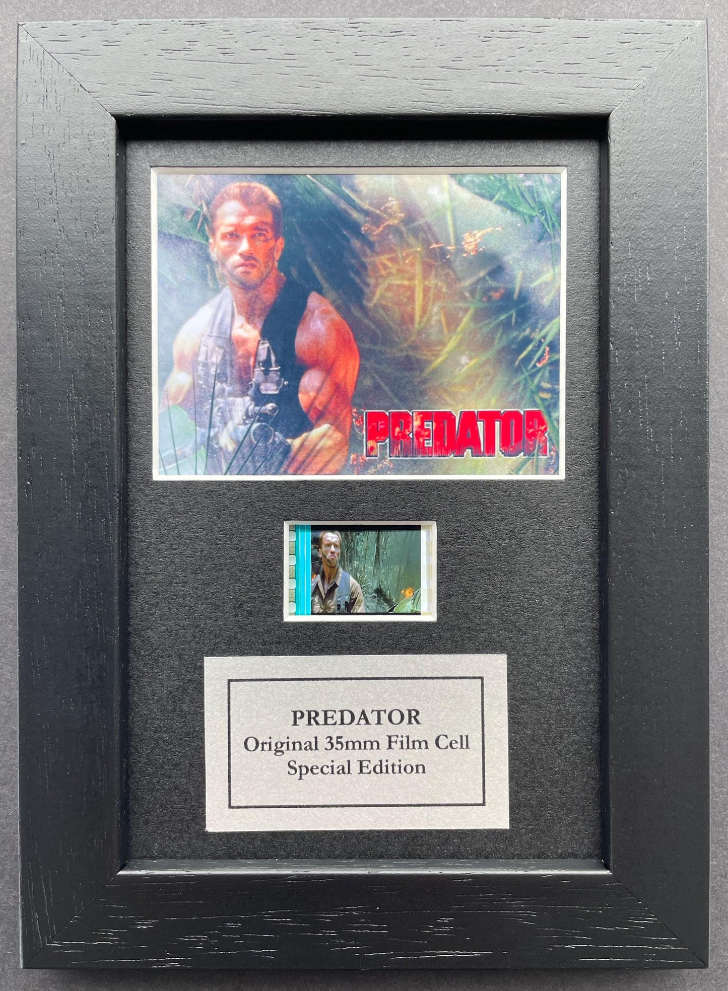 PREDATOR 1987 Original Mini 35mm Film Cells set within Quality Wood Frame + COA