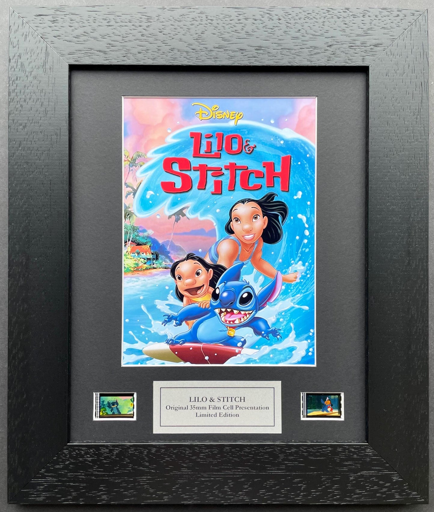 LILO & STITCH Original 35mm Film Cells set within Quality Wood Frame + COA
