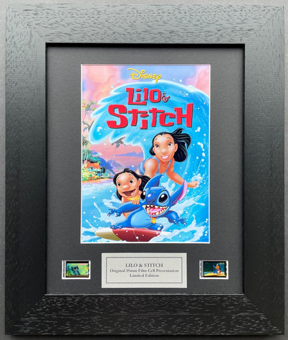 LILO & STITCH Original 35mm Film Cells set within Quality Wood Frame + COA