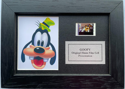 A GOOFY MOVIE Original Mini 35mm Film Cells set in Quality Wood Frame + COA