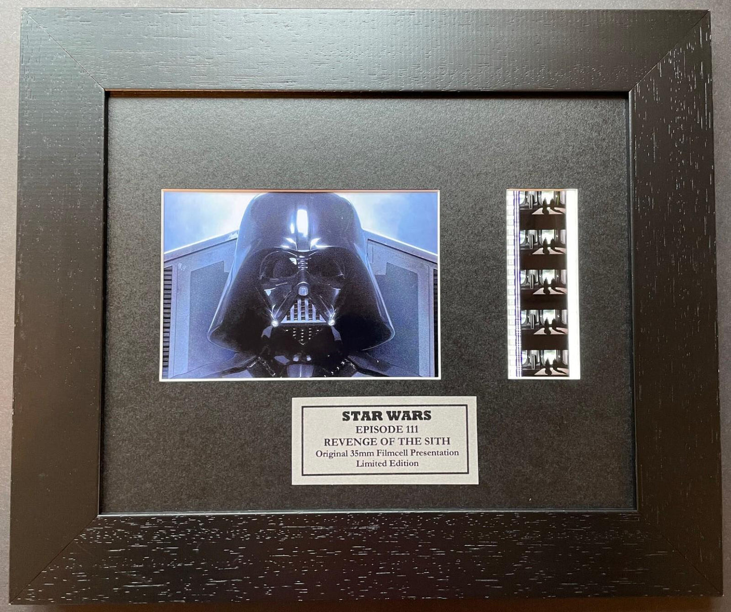 Star Wars Ep III Original 35mm Film Cells set in Quality Wood Frame + COA