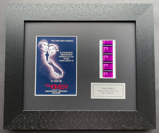 THE OMEN 1976 Original 35mm Film Cells set in Quality Wood Frame + COA