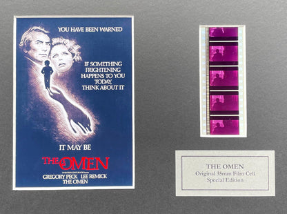 THE OMEN 1976 Original 35mm Film Cells set in Quality Wood Frame + COA