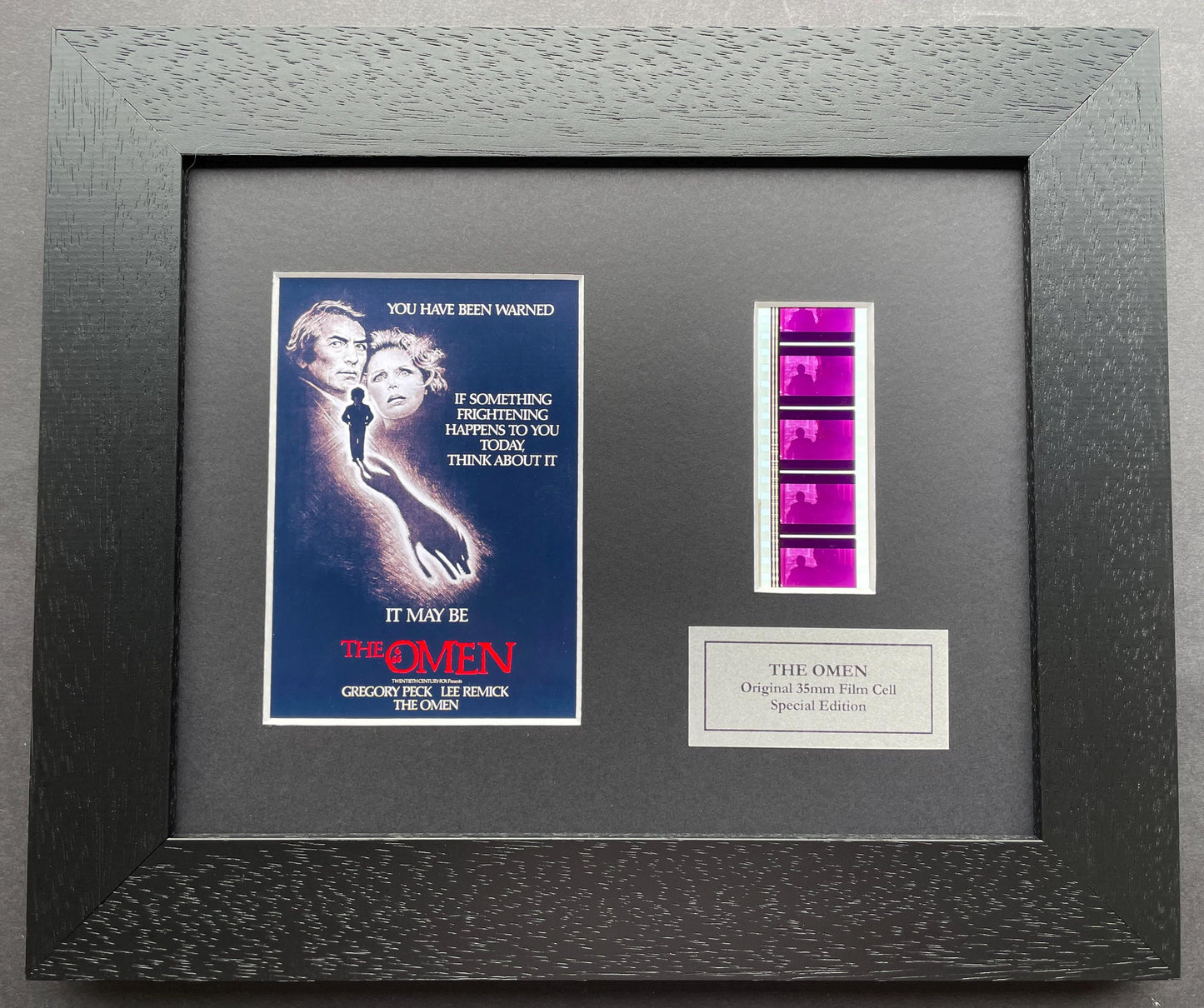 THE OMEN 1976 Original 35mm Film Cells set in Quality Wood Frame + COA