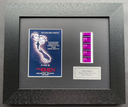 THE OMEN 1976 Original 35mm Film Cells set in Quality Wood Frame + COA