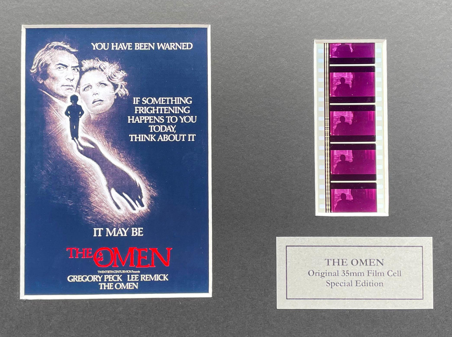 THE OMEN 1976 Original 35mm Film Cells set in Quality Wood Frame + COA