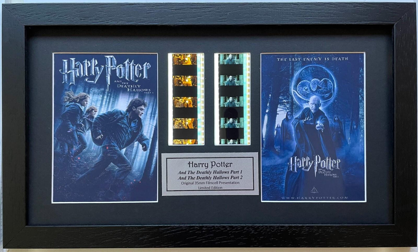 The DEATHLY HALLOWS Pt1 & Pt2 Original 35mm Film Cells set in Quality Wood Frame