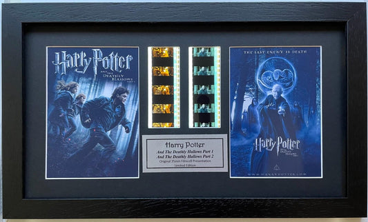 The DEATHLY HALLOWS Pt1 & Pt2 Original 35mm Film Cells set in Quality Wood Frame