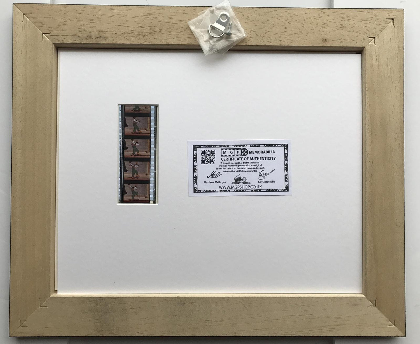 A GOOFY MOVIE Original 35mm Film Cells set within Quality Wood Frame + COA