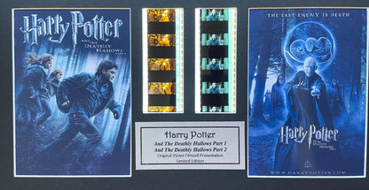 The DEATHLY HALLOWS Pt1 & Pt2 Original 35mm Film Cells set in Quality Wood Frame