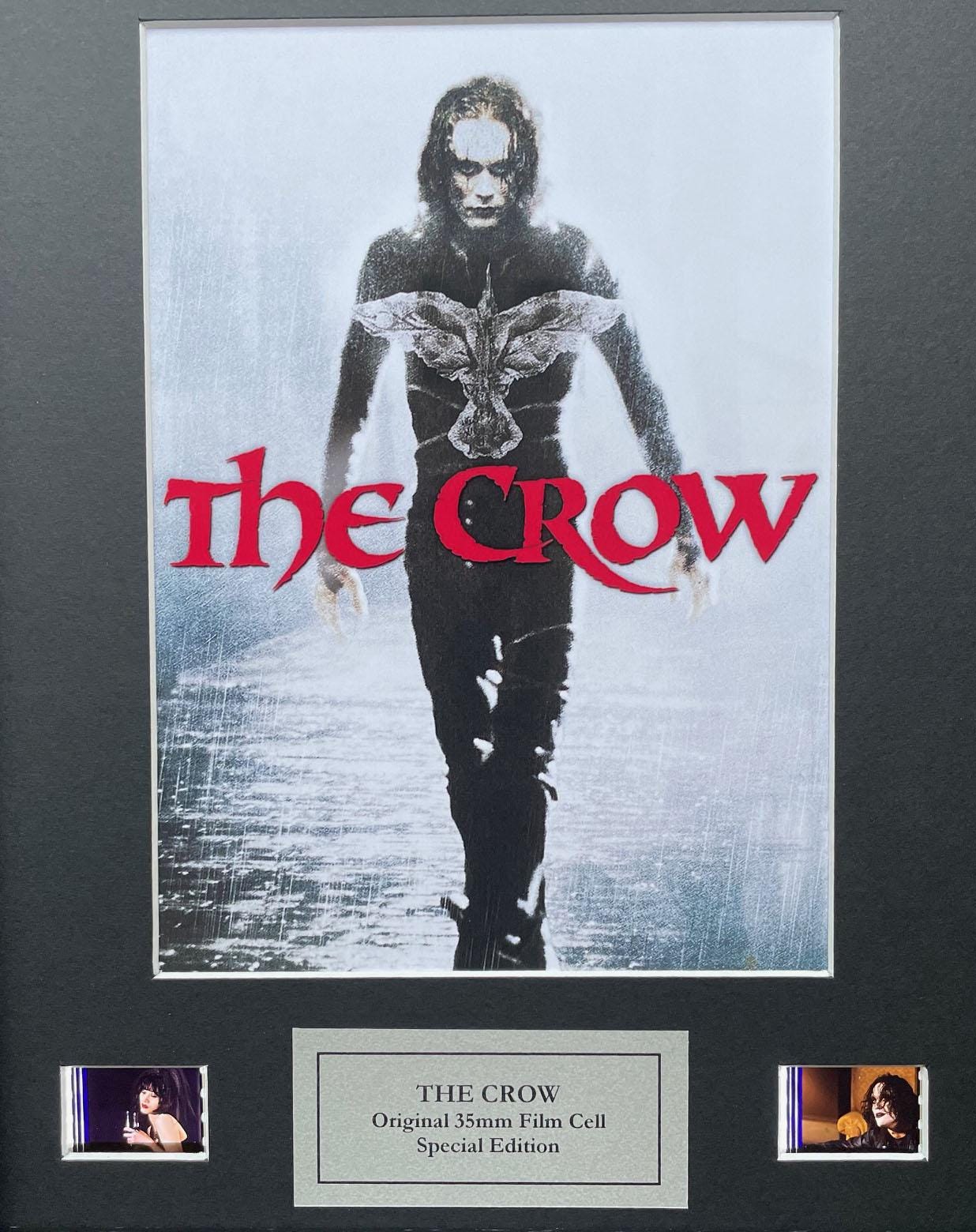 THE CROW Original 35mm film cells set in Quality Wood Frame + COA
