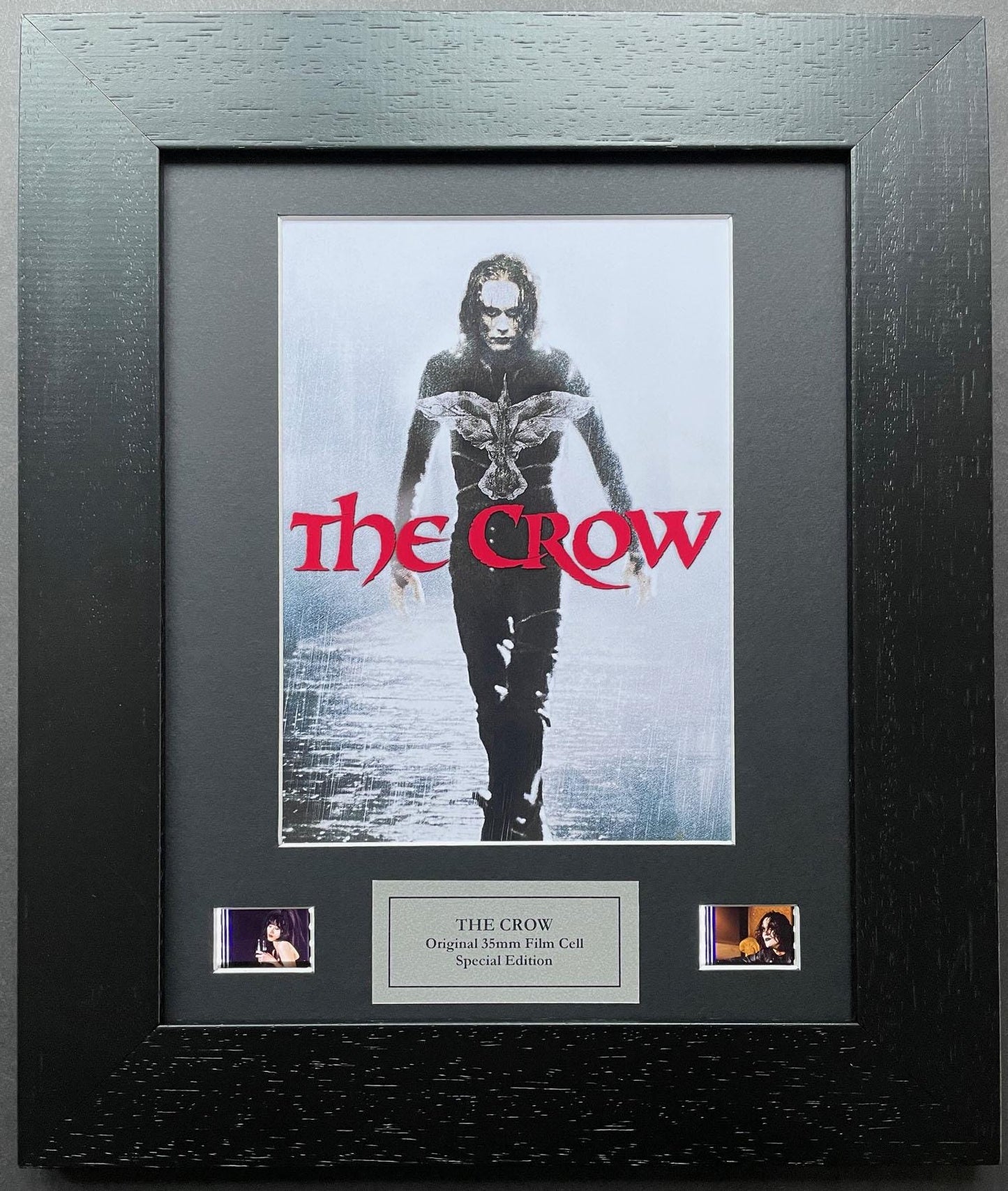 THE CROW Original 35mm film cells set in Quality Wood Frame + COA