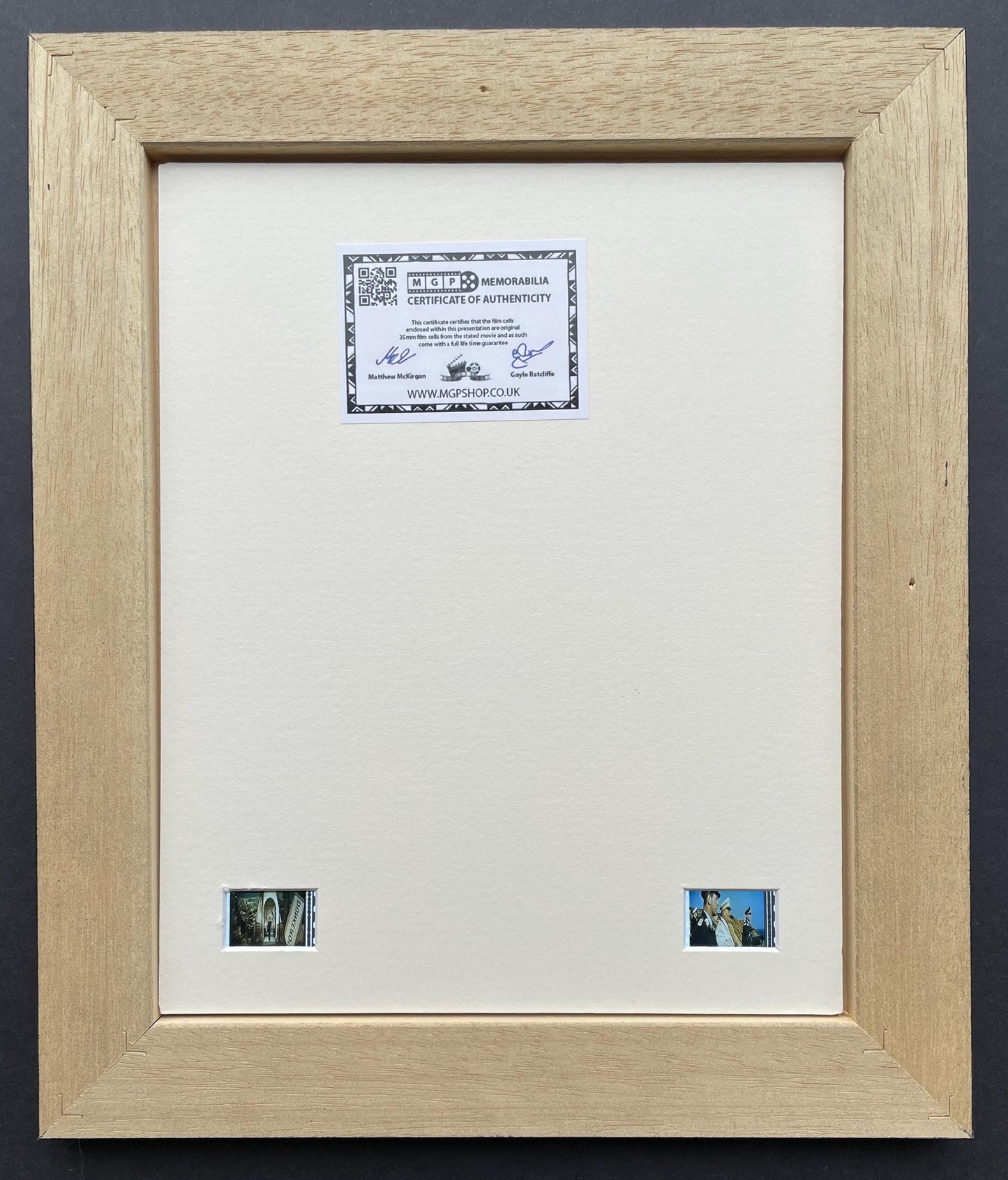 BATTLE of BRITAIN  Original 35mm film cells set in Quality Wood Frame + COA
