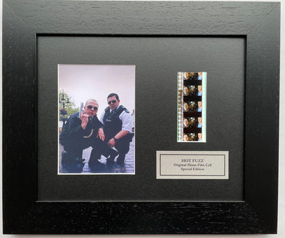 HOT FUZZ (Simon Pegg) Original 35mm Film Cells set in Quality Wood Frame + COA